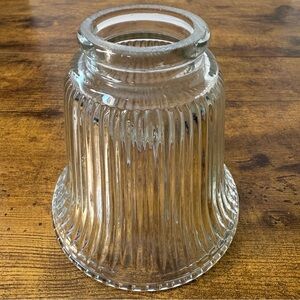 VTG Clear Light Lamp Shade‎ Bell Tulip Ribbed Holophane Bell Replacement Part B